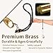 SPG Archery Thumb Ring - Hard Brass Thumb Draw Archery Finger Guard Traditional Bow Thumb Protector with Anti-Loss Safety Lanyard Left & Right Hand for Shooting Recurve Bow Accessories (23#)
