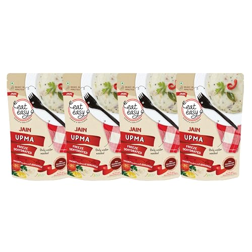 Image of Eat Easy Ready To Eat Jain Upma- 85g (Pack of 4) Just Add Hot Water & Cook