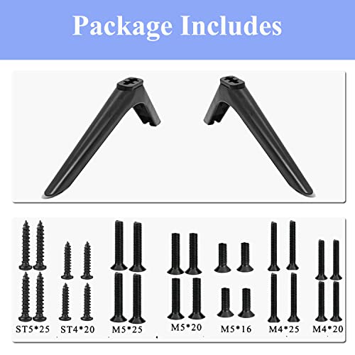 TV Stand Legs for RCA Roku Replacement Feet for Smart TVs 40in 42in 45in 46in 49in 50in 55in 60in 65in TV Legs Compatible with RCA LG TCL TVs