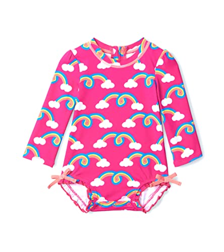 Hatley Baby Girl's One Piece Rashguard Swimsuit, Rainbow Arch #TOP19