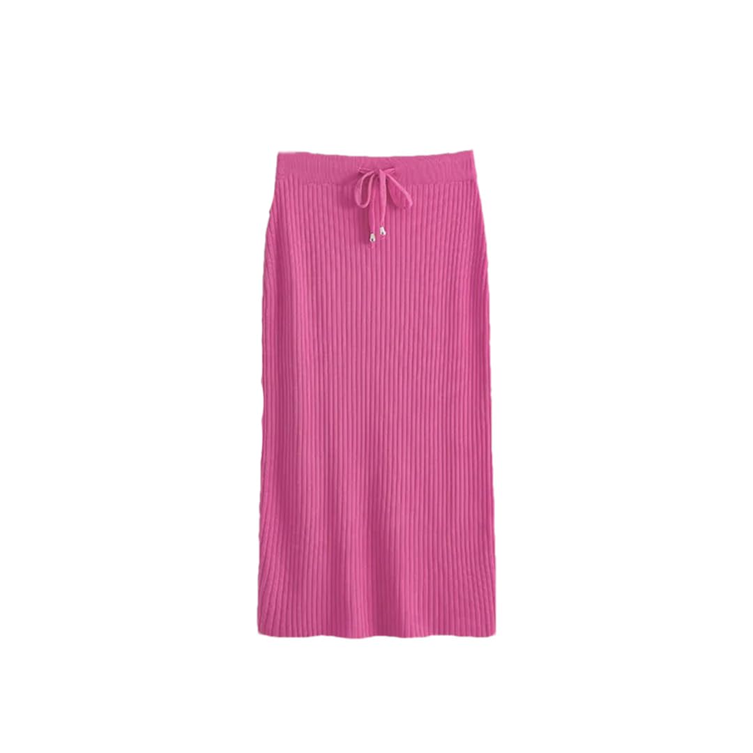 Yeuyyben Donne A Vita Alta Lavorato A Maglia Gonne A Matita Autunno Coulisse Calda Gonna Lunga Tunica Slim Fit Aderente Gonne