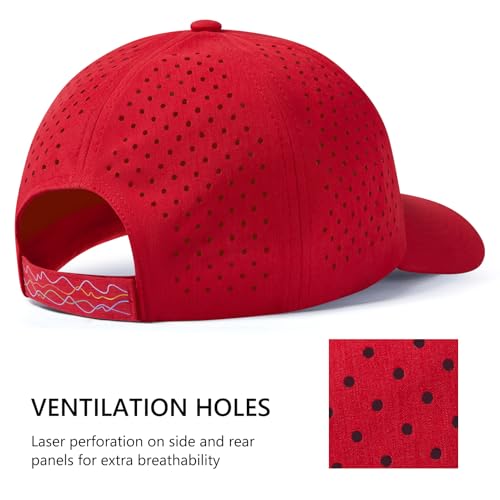 Image of UPF 50+ Performance Water Resistant Baseball Cap Lightweight Breathable Hat Golf Running Boat Hiking for Men Women