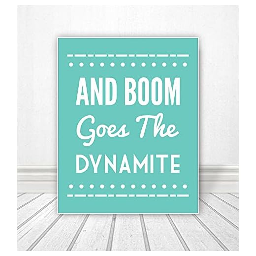 And Boom Goes The Dynamite Duschtryck Väggkonst Badrum Tryck Badrum Konst Badrum Simn Barn Badrum Vintage Väggkonst Tryck Canvas Tryck Väggdekor Tryckt Vintage Resa Poster "51 x 76 cm"