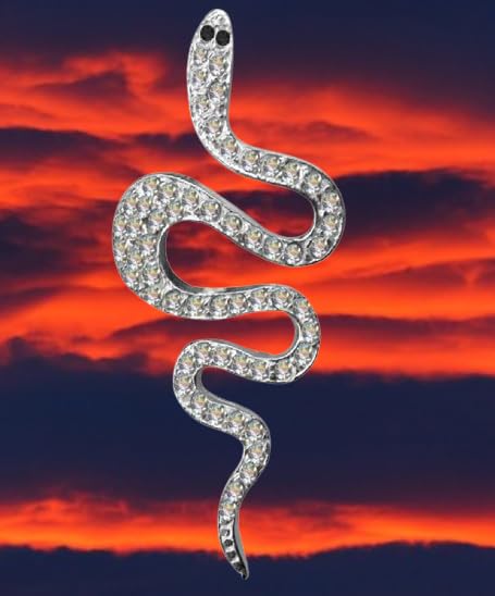 Pendentif serpent argent anti-ternissement collier python mamba chic
