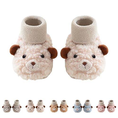 Newborn Cotton Booties Non-Slip Sole for Toddler Boys Girls Infant Winter Warm Fleece Cozy Walking Shoes Socks Shoes2