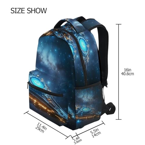 Robot Fantasy Backpack Daypack Shoulder Bag Book Bag Lightweight Back Pack 12 ×16.9 Inch4