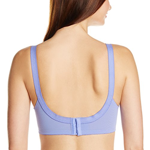 Image of Triumph International Doreen Bra For Women Non Wired Non Padded Wireless Bra Full Coverage Raschel Lace Lingerie Classic High Center Bridge Support Wide Straps Big Cup Bra for Larger Busts Pack Of 1