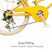 Glerc 20 Inch Beach Cruiser Bike, 6-Speed Hybrid City Bicycle for Girls Youth and Over 6 Years Old, Missy Bike with Wicker Basket & Lightweight, Yellow