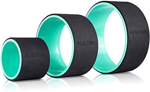 Yoga Wheel Set, 3 Pack Yoga Back Wheel Roller Set with Yoga Strap, Yoga Wheel Bag, Strongest & Most Comfortable Yoga Prop Wheel Set of 3 for Back Pain and Stretching (12, 10, 6 inch), Green