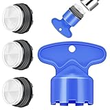 【Erschwinglich】4-teiliges Set, M18x3 Außengewinde / M24x3 Außengewinde, Luftsprudler mit Wartungsschlüssel, passend für verschiedene Wasserhähne. Das Puffer-Expander-Schlüsselwerkzeug wird verwendet, um verschiedene Größen von Pufferhahnbelüftern zu entfernen.