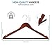 ZOBER Wooden Hangers - 20 Pack, Heavy Duty, Non Slip Wood Hangers for Coats, Jackets, Suits, & Pants - Clothes Hangers for Closet W/ Bar and Notches