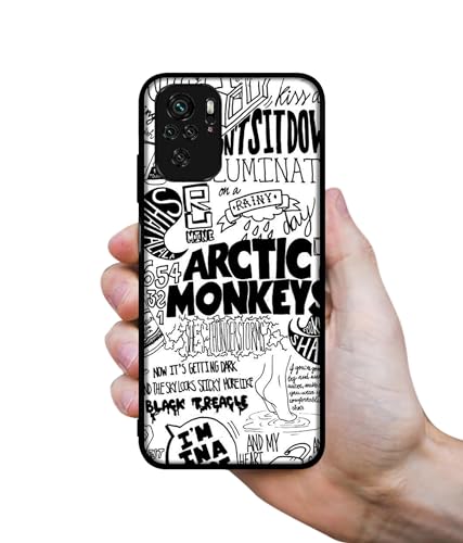 Image of Arctic Monkeys Pattern Design Premium 2D Printed Metal Back Case Cover for Mi Redmi Note 10 / Note 10S