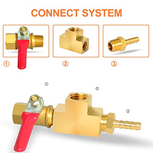 Gasher 1 Pcs Brass Barstock Tee, 1/4" X 1/4" X 1/4" Npt Female Pipe Fittings #TOP2