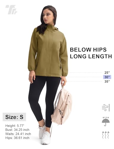 TBMPOY Jaqueta de chuva feminina, leve, impermeável, corta-vento, à prova de vento, jaqueta de cicli
