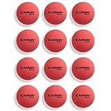 Cannon Sports 12 Pack Red High-Bounce Handballs - Bulk Pack for Training, Games, Recreational Sports, and Fetch Play - Durable Rubber High-Bounce Ball