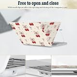 HLAAJJX Twarda obudowa ochronna kompatybilna z MacBook 30.0 cm 2015-2018 model A1534 z wyświetlaczem Retina, stylowa plastikowa osłona na laptopa, wiśnia i muszka