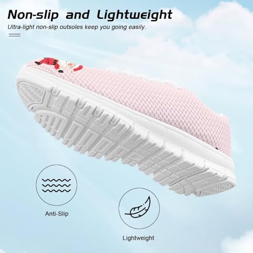 Boys Girls Christmas Mesh Sneaker Non Slip Breathable Sports Running Tennis Shoe Lace-up Casual Walking Shoe US11-5 6