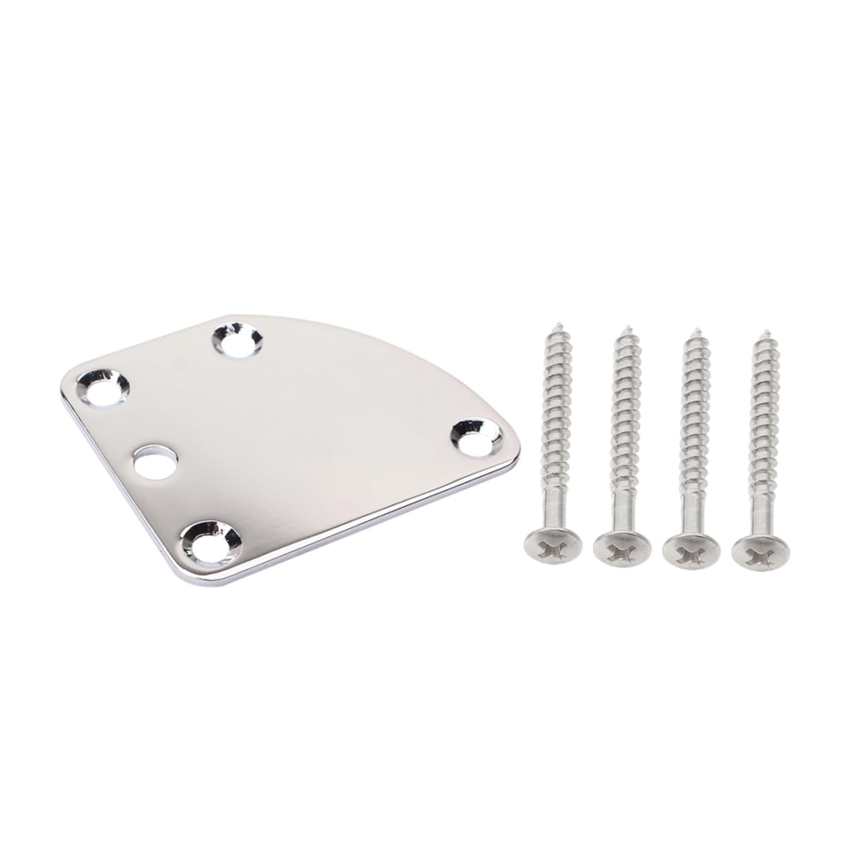 FAVOMOTO 2pcs 5 Bass Guitar Hardware Guitar Neck Plate Fretless Bass Neck Metal Plate Gv108