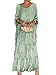 Womens Wedding Guest Boho Chiffon Maxi Dress 2 Piece Set Loose Batwing Sleeve Floral Tiered Long Dress Sage