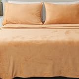 Great Bay Home Extra Soft Velvet Plush California King Micro Fleece Sheet Set | Deluxe Microplush Non Pilling Sheets, Deep Pocket | Lavish Sherpa Velvet Luxe Collection (Cal King, Nude)