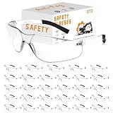DTD Safety Glasses Anti-Fog, Impact Scratch Resistant Protective Eyewear for Construction,Gardening,Industrial Work, Industrial Work - Ergonomic Design with Soft Rubber Temples (30, Clear) - Image 1