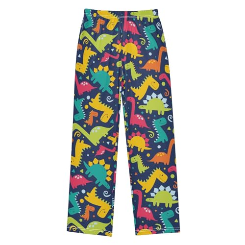 Boys' Pants Colorful Dinosaur Palm Tree Footprint Long Bottoms Jogger Pants Elastic Waist Trousers with Pockets S-XL - Main Image