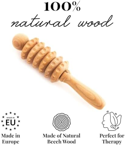 tuuli Accessories wałek do masażu pleców, karku, ramion, z drewna
