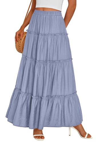 PRETTYGARDEN Boho Maxi Skirts for Women Trendy Summer 2026 Spring