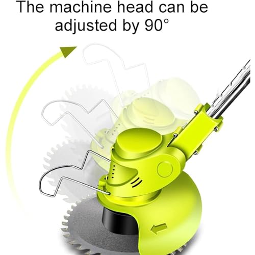 FfiMe Cortacésped inalámbrico, cortacésped eléctrico inalámbrico, cortacésped inalámbrico, cortacésped de jardín con batería 3 en 1, para Limpieza de malezas y árboles de Flores Green - imagen 7