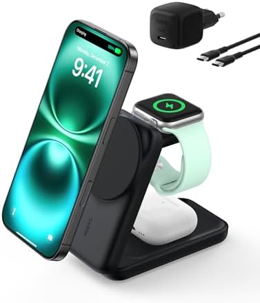 Belkin UltraCharge Chargeur Induction 3 en 1 Qi2, Station de Char...