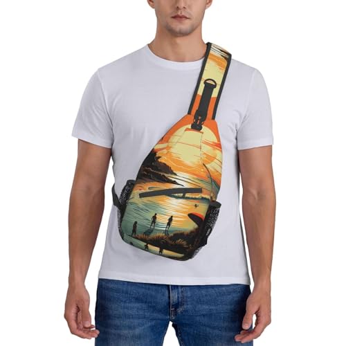 Sling Bag para hombre y mujer con estampado original colorido miniatura 7