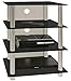 Produktbild VCM Hifi Möbel Rack Phono Turm Medienrack Medienmöbel Regal Tisch Alu Glas Aluminium / Schwarzglas "Blados"