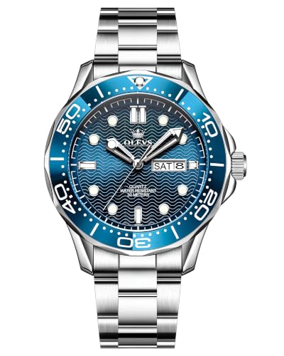 Image of OLEVS Watches for Men Luxury Dress Wirst Watch Gift | Large Dial,tainless Steel,Waterproof,Luminous,Watch Gift
