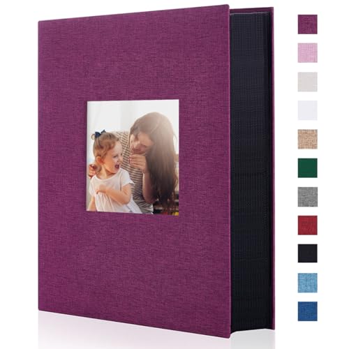 Miaikoe Photo Album 6x4 300 Pockets Slip in Large Capacity Album for Family Wedding Anniversary Linen Album Book Holds 300 Horizontal 10x15cm Photos(300 Pockets