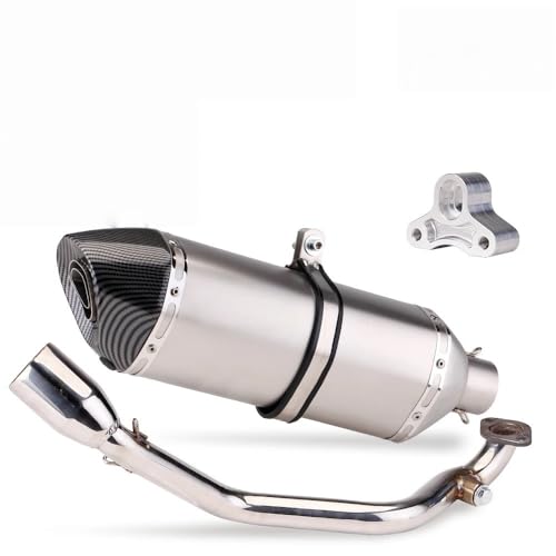 Silencieux d'échappement court noir pour scooter GY6 125cc 150cc