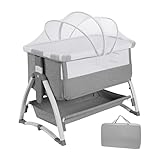 【7 Hauteurs Réglables】 Le lit cododo Bébé dispose de 7 hauteurs réglables(66-82cm) pour s'adapter à différents types de lits pour adultes. En même temps, il est relié au grand lit par des sangles afin d'offrir au bébé un environnement de sommeil plus sûr.