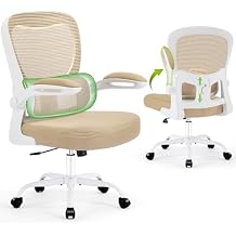 AreShark Office Chair Ergonomic Desk Chairs with Adjustable Lumbar Support, High Back Breathable Mesh Chair with Wheels& Flip-up Armrests,Rolling Swivel Comfy Task Computer Chair for Home Work Gaming