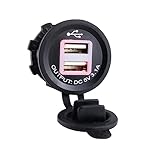 FUNOMOCYA-Motorcycle-Charger-Socket-Furniture-Waterproof-Outlet-Battery-Charger-Tablet-Charger-USB-a-Charger-Modified-Charger-USB-Charger-Car-White-Frame