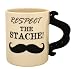 Island Dogs Respect The Stache Mug, Beige