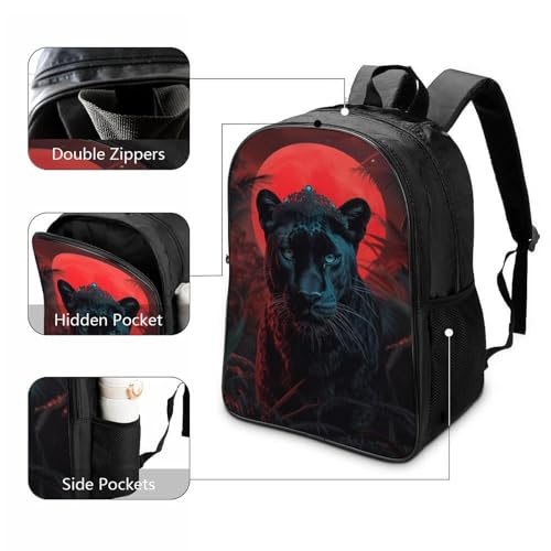 Mochila Black Panther de lienzo de alta resistencia y poliéster duradero 3