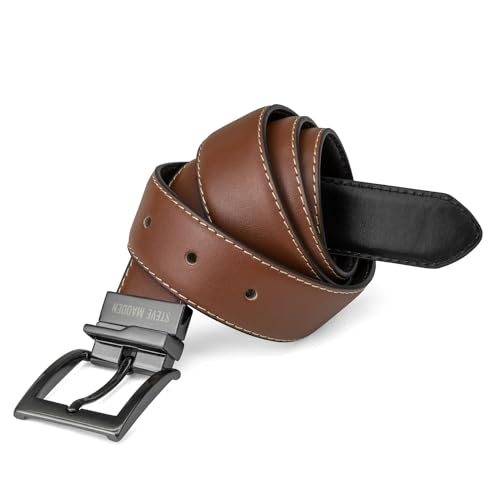 image for Steve Madden Reversible Men's Dress Casual Every Day Leather Belt, Cog