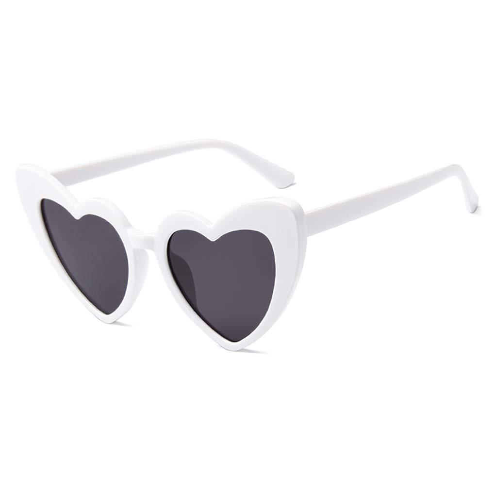 Heart Shaped Sunglasses for Women Cat Eye Mod Style Retro Glasses