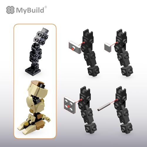 MyBuild Frame Pack MF5 Unique Core Bricks Articulated Frame System Extend Your Own Creations Compatible with LEGO Bricks and Other Brands