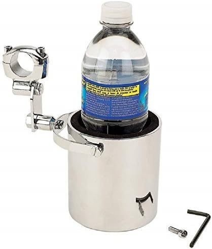 BF Systems Diamond Plate Chrome Motorcycle Cup Holder [Kitchen]