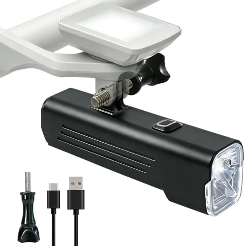 LONLEEYU Super Bright 1000 Lumen LED Bike Light, 4800 mAh USB-C Rechargeable Bike Front Light with 11H Runtime, 5 Modes,Quick Release Mount, Waterproof for Road, Mountain, Commuter Bicycles