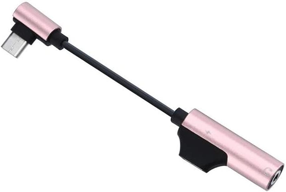 Hubs USB Type C to 3.5mm Jack TypeC Audio Splitter Headphone Cable Earphone Aux 3.5 Adapter Charger Support Charging Song Call USB Hubs (Color : Rose Gold)