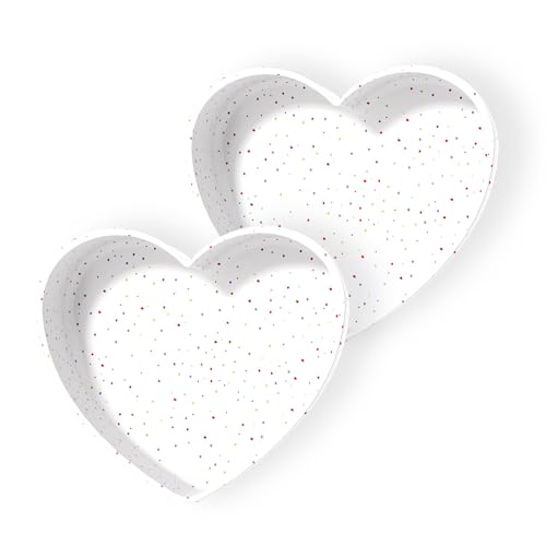 saphe Silicone 10 Inch Cake Pans - Heart Shaped Baking Molds Set of 2 Cake Molds for Cake Cheesecake Rainbow Cake (heart shape 2 packs)