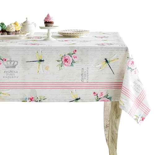 Maison d' Hermine Table Cloth Rectangle Table 100% Cotton 60 x 90 Inches Tablecloth Reusable Decorative for Dining Room, Farmhouse, Home, Party, Festive & Wedding Spring Summer - Champ De Mars