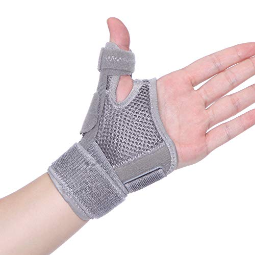 CROSS1946 Thumb Brace,Thumb Splint with Wrist Brace for Arthritis Pain Relief,for Men&Women,Sprains,Trigger Thumb,Carpal Tunnel,Thumb Stabilizer for Repetitive Strain,Left Right Hand,Gray,A Pair