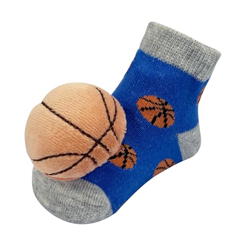 PUPPET Baby Boy Rattle Socks for 0-6 Months Sports Set Baseball Rugby Basketball3